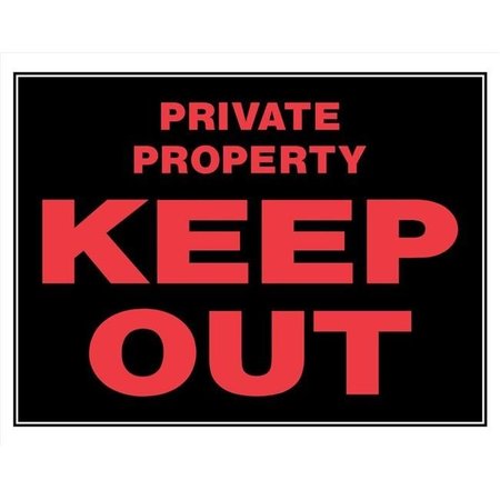 HILLMAN Hillman Group RSC 5028424 15 x 19 in. Private Property Keep Out Sign - Pack of 6 5028424